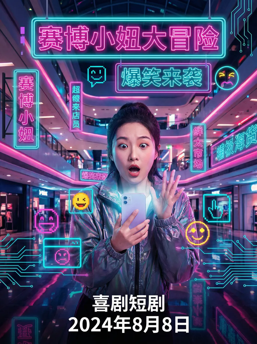 无限在线观看版视频 搞笑喜剧短剧 - 赛博小妞大冒险海报